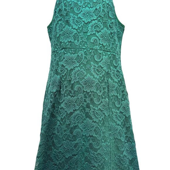 Vshow Womens Sleeveless Lace Halter Mermaid Maxi Dress Medium Green Holiday Part - Picture 3 of 16